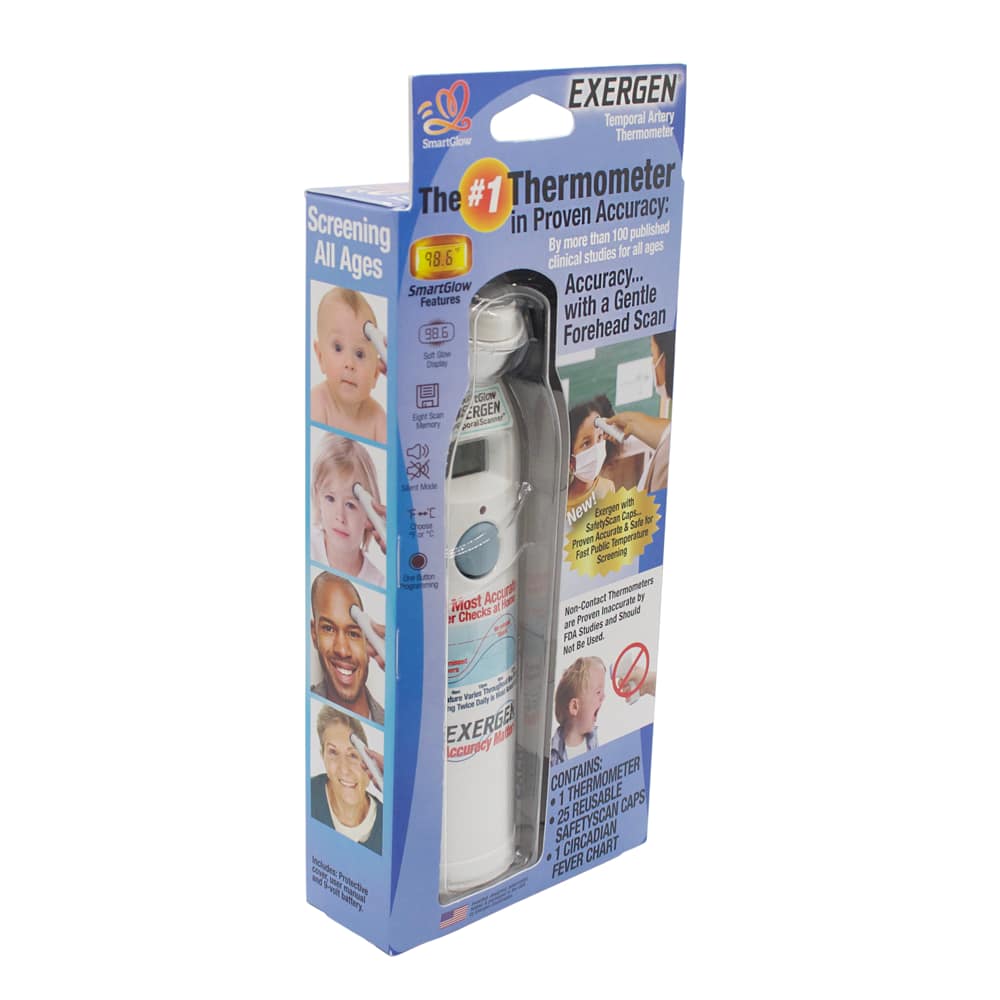 TAT-2000C Temporal Artery Home Thermometer with SafetyScan Caps - Image 3