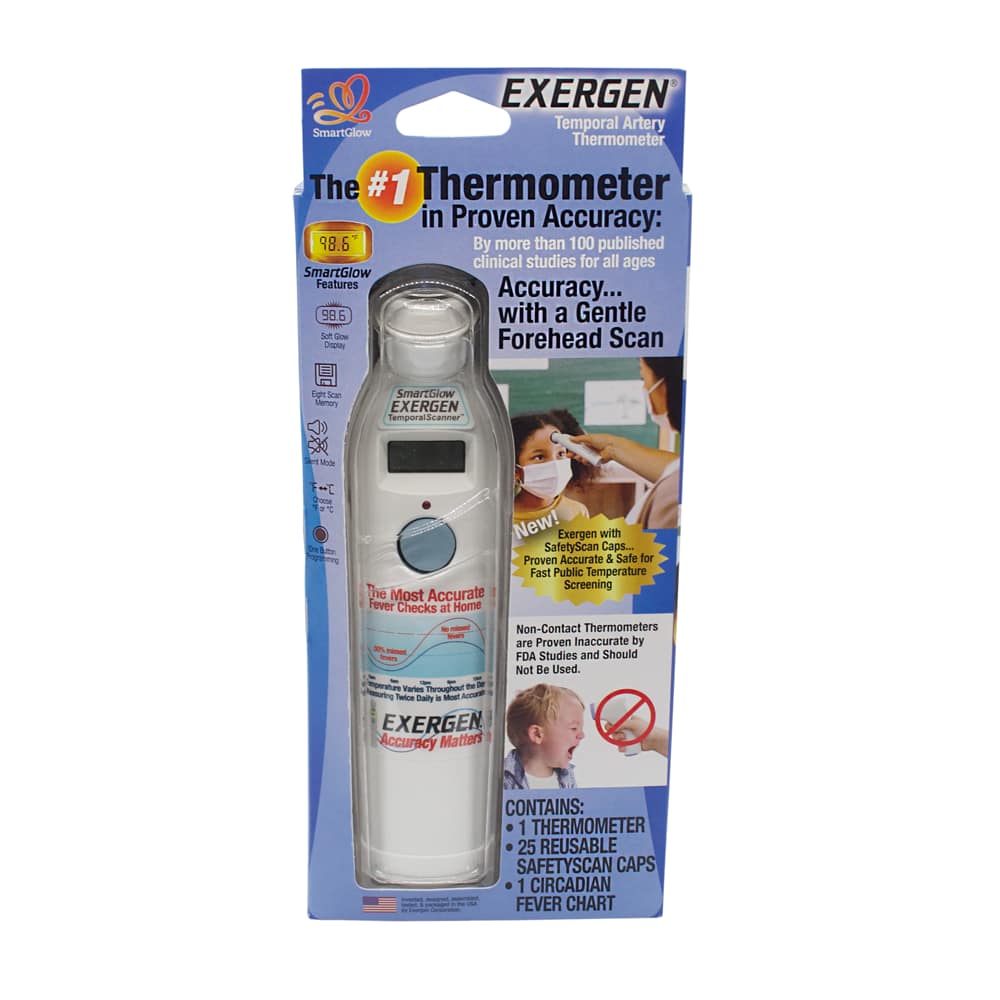 TAT-2000C Temporal Artery Home Thermometer with SafetyScan Caps - Image 2